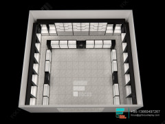 Cigarette Shelves Round Glass Display Cabinet For Stores