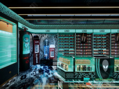 LED Retail Display Tobacco Display Case Dispensary Design