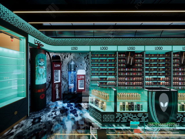 LED Retail Display Tobacco Display Case Dispensary Design