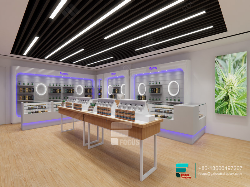 Smoke Shop Glass Displays Glass Cabinet With Lights