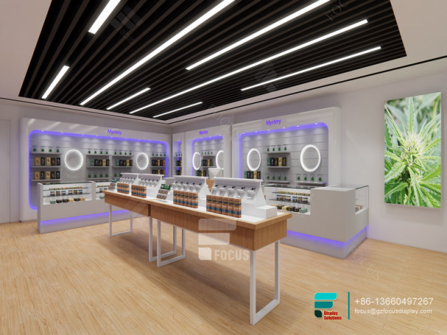 Smoke Shop Glass Displays Glass Cabinet With Lights