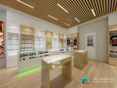 Dispensary Layout Design Glass Showcase Cigar Display Case