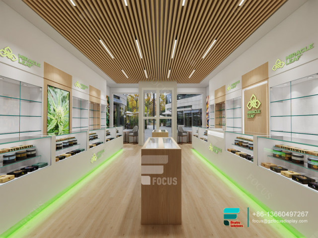 Dispensary Layout Design Glass Showcase Cigar Display Case
