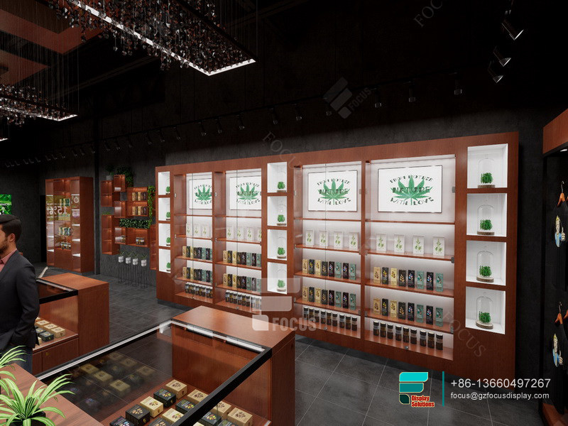 Smoke Shop Showcase Wood Store Cabinets Dispensary Furniture