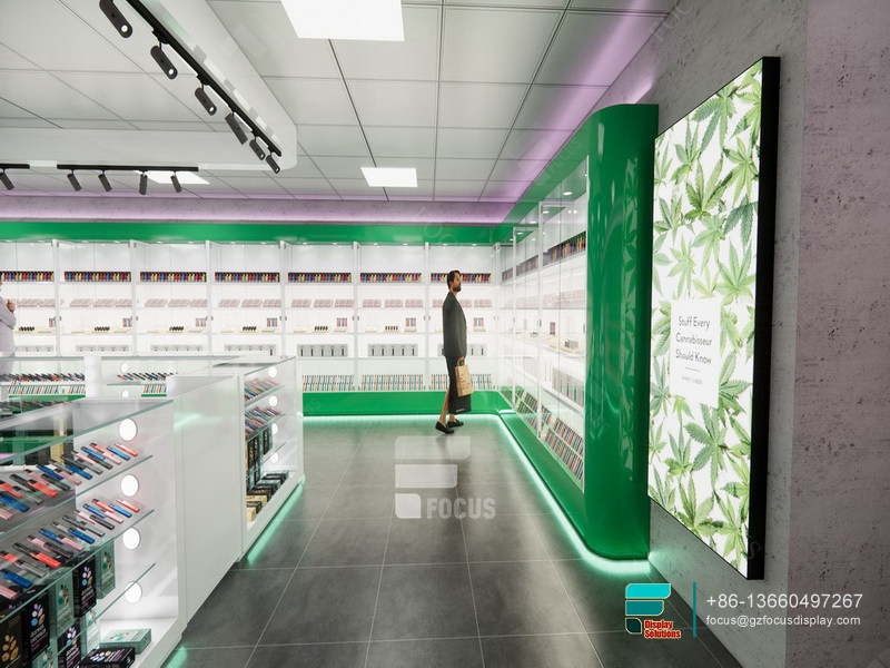 Modern Tobacco Shop Display Racks Cigarette Shelving