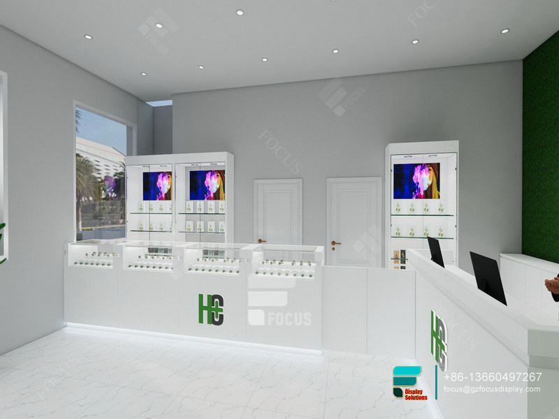 Customize Cigarette Cabinet Glass LED Display For Shop