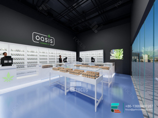 Counter Tobacco Luxury Cabinet Glass Dispensary Furniture
