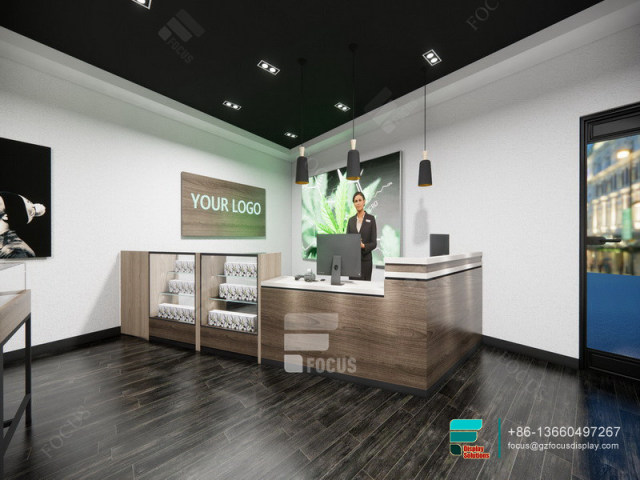 Cigarette Display Dispenser Store Counter With Glass Display