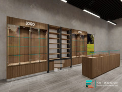 Tobacco Shop Interior Design Wooden Glass Display Showcase