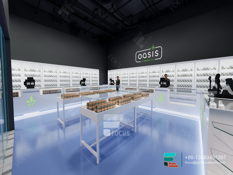 Counter Tobacco Luxury Cabinet Glass Dispensary Furniture