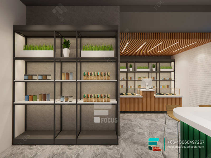Dispensary Counter Countertop Glass Display Cigarette Shelving