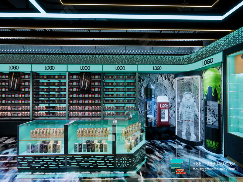 LED Retail Display Tobacco Display Case Dispensary Design