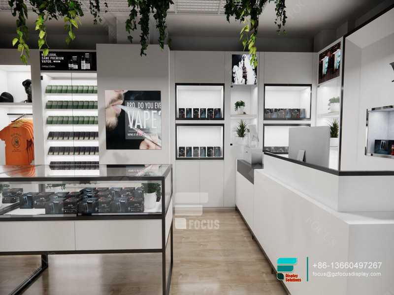 Design Dispensary Glass Wall Mount Display Cigarette Rack