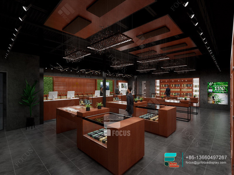 Smoke Shop Showcase Wood Store Cabinets Dispensary Furniture