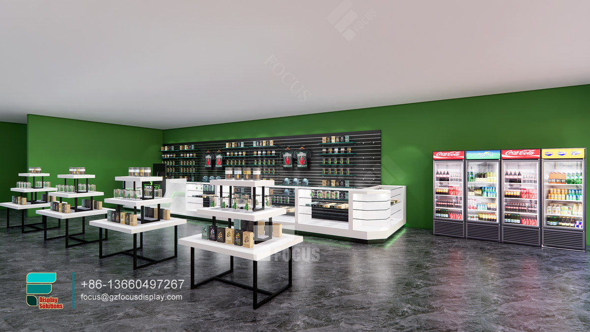 cannabis dispensary design and construction glass display