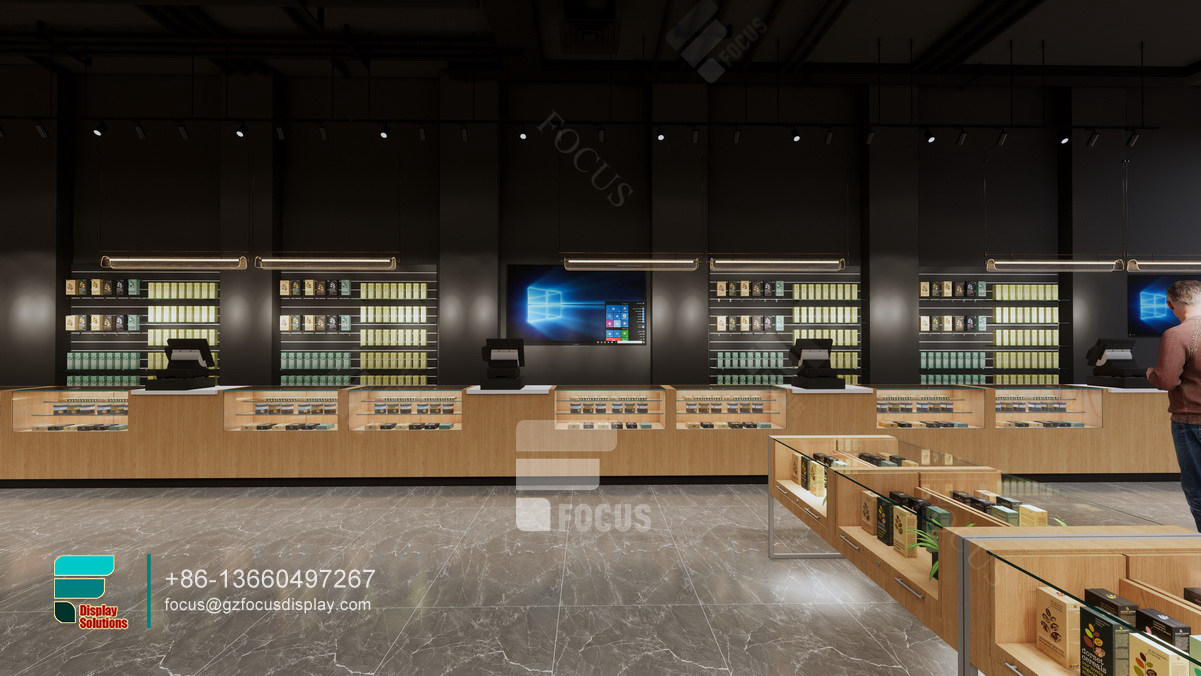 smoke shop designs standing clear glass display counter tobacco