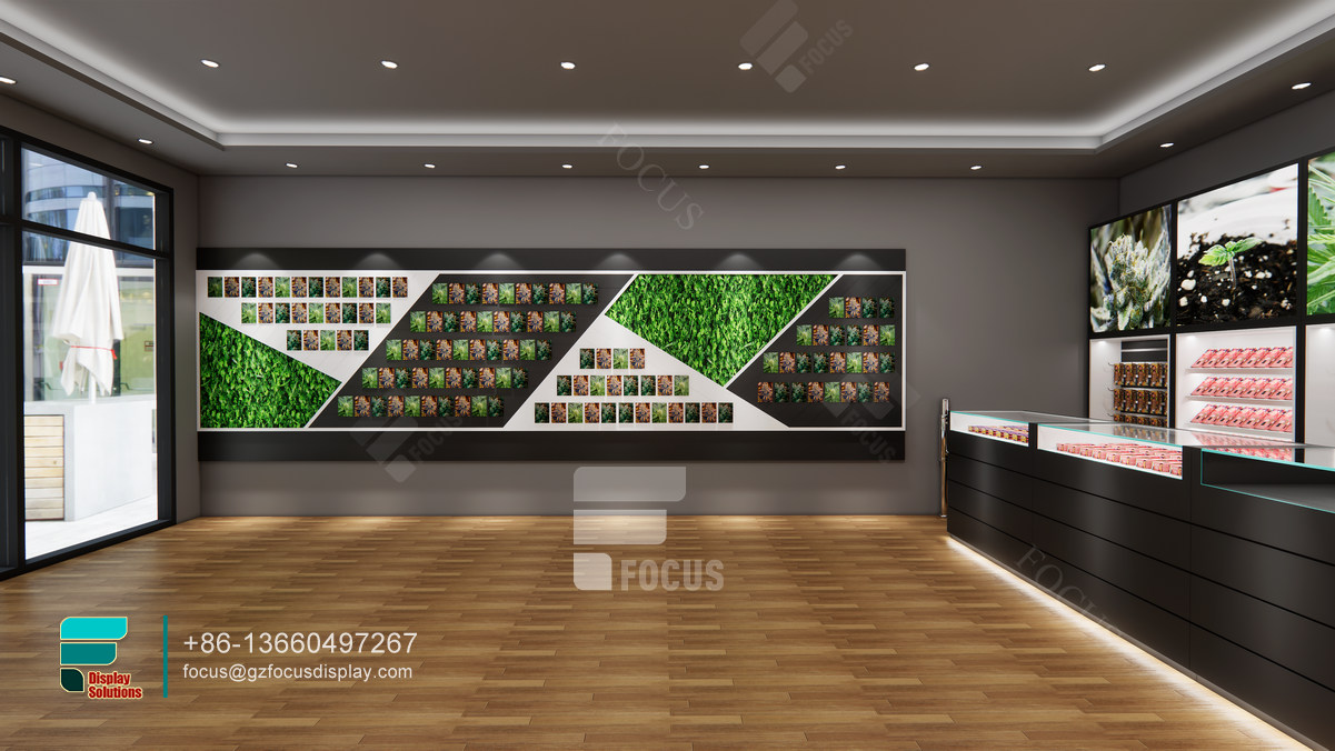 tobacco store design tall glass cabinet smoke shop fixtures