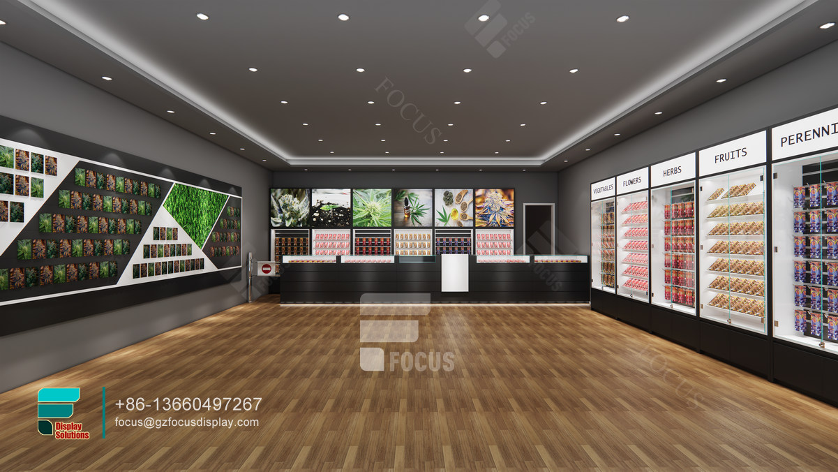 tobacco store design tall glass cabinet smoke shop fixtures