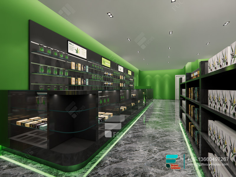 Dispensary Retail Displays Glass Cabinets Smoke Shop Design
