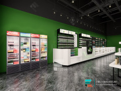 Showcase Smoke Shop Glass Shelves For Retail Store