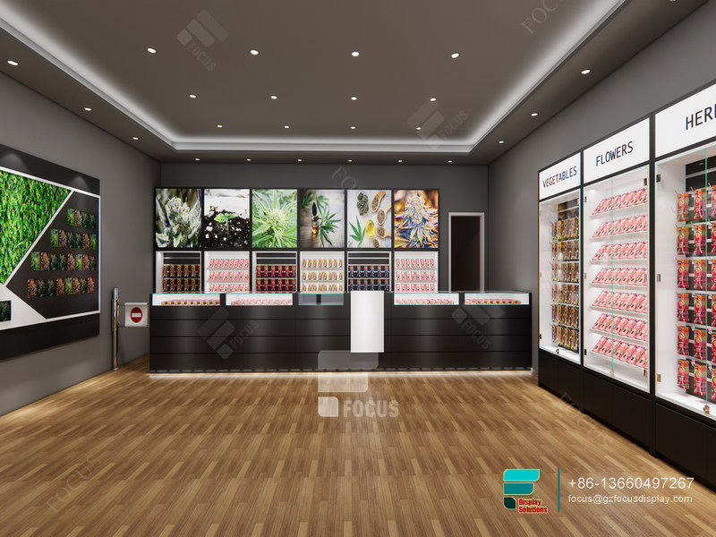 Tobacco Store Design Tall Glass Cabinet Smoke Shop Fixtures