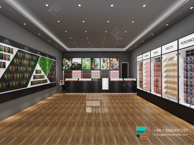 Tobacco Store Design Tall Glass Cabinet Smoke Shop Fixtures