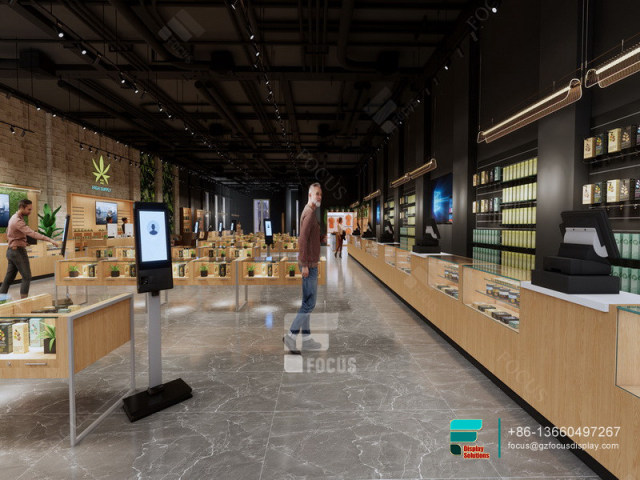 Smoke Shop Designs Standing Clear Glass Display Counter Tobacco