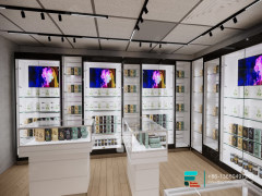 Locking Cigarette Display Case Vape Cabinet Smoke Shop Shelves