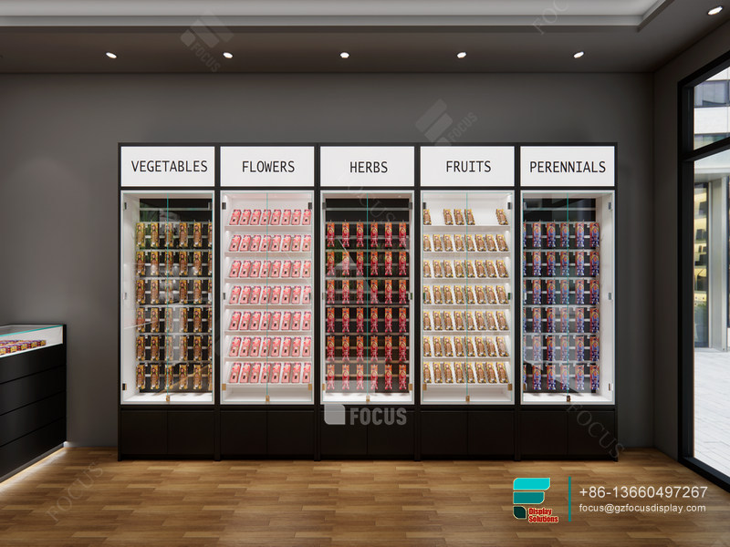 Tobacco Store Design Tall Glass Cabinet Smoke Shop Fixtures