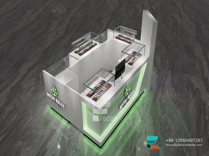 Dispensary Kiosk Large Glass Showcase Cigarette Display Case