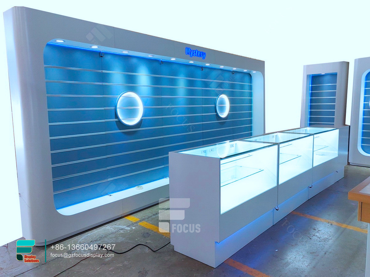 cigarettes shelf glass showcase retail shop display racks