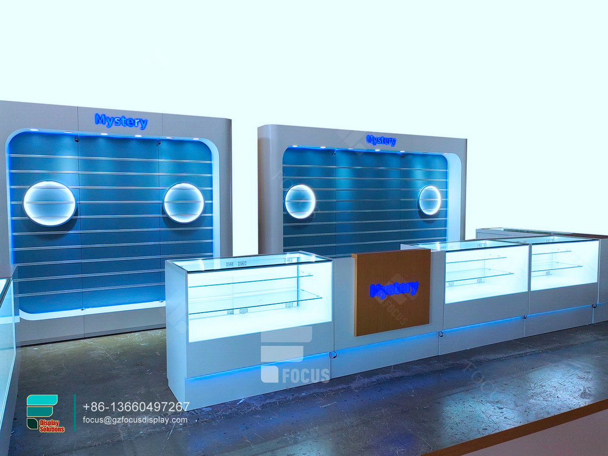 cigarettes shelf glass showcase retail shop display racks
