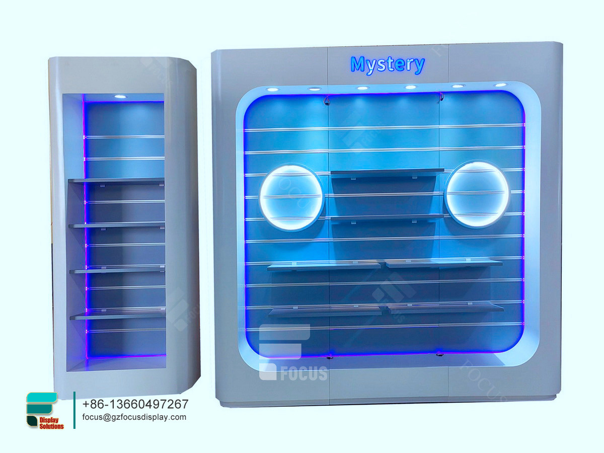 cigarettes shelf glass showcase retail shop display racks