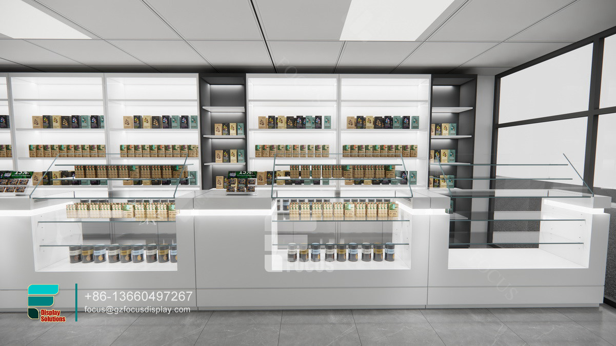 custom cigarettes display glass store counters for sale