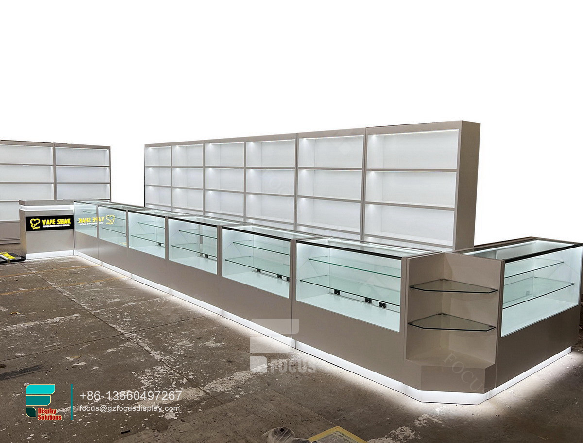 custom pharmacy dispensary shelving store glass display