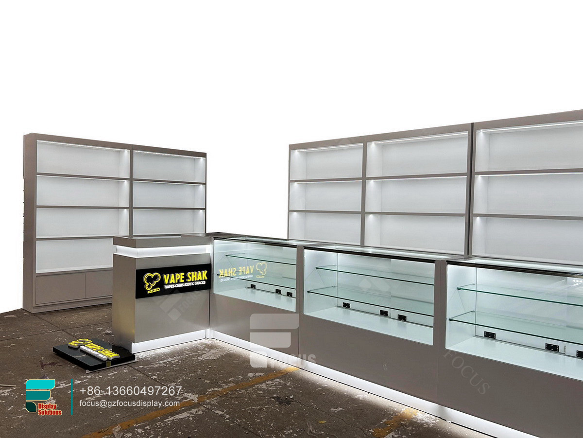 custom pharmacy dispensary shelving store glass display