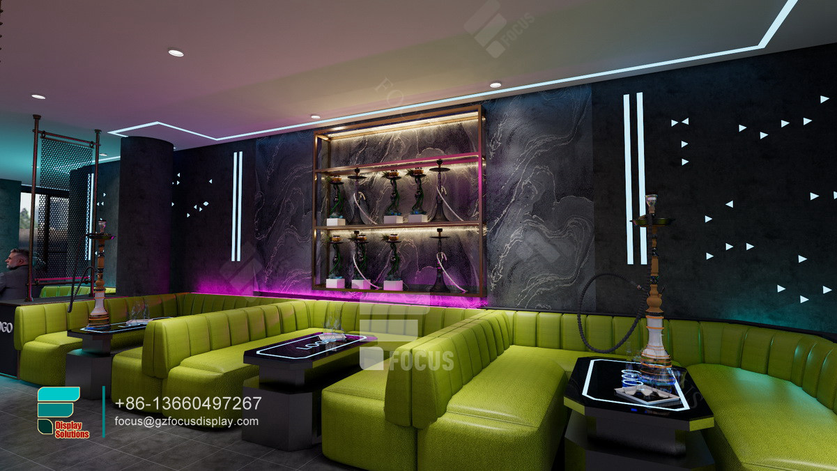 hookah lounge design smoke shop display cigarette shelving