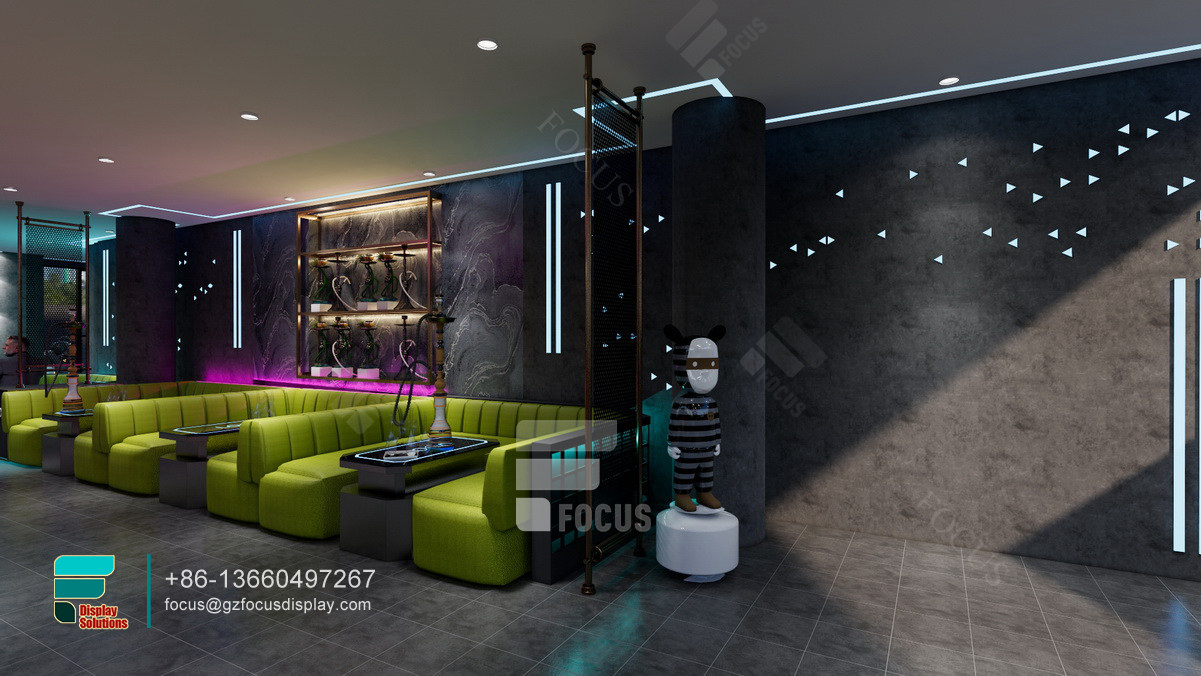 hookah lounge design smoke shop display cigarette shelving