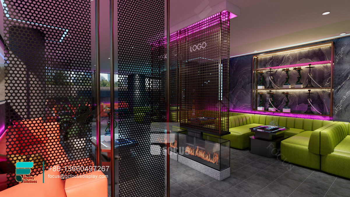 hookah lounge design smoke shop display cigarette shelving