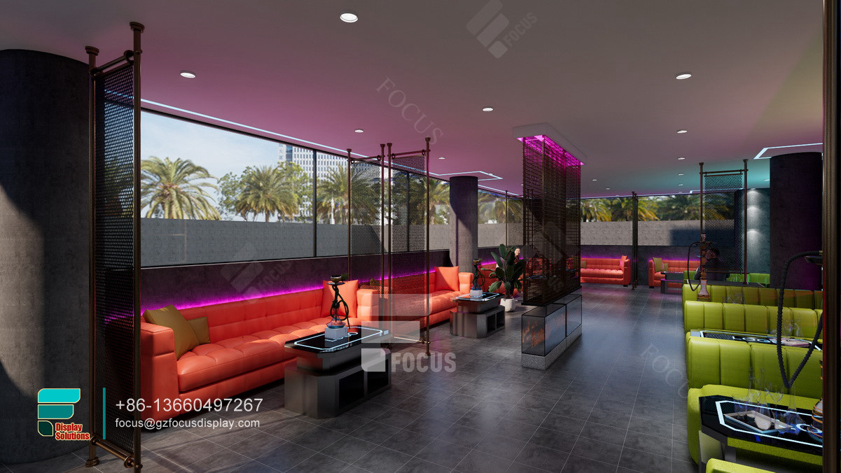 hookah lounge design smoke shop display cigarette shelving