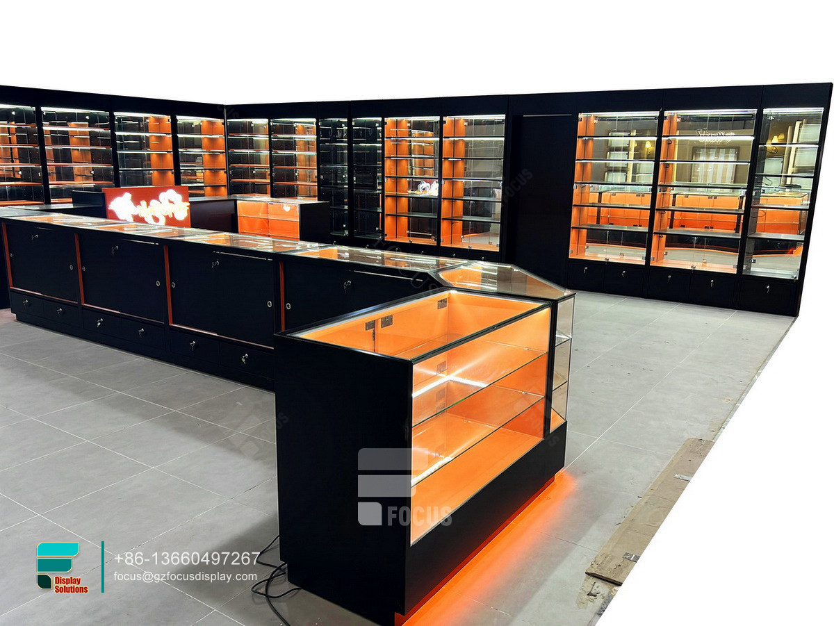 retail cigarette display showcase display modern store counter