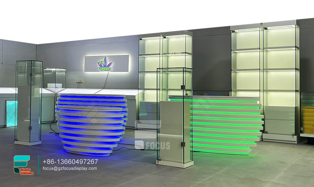 smoke shop cabinet store counter cigarette display stand