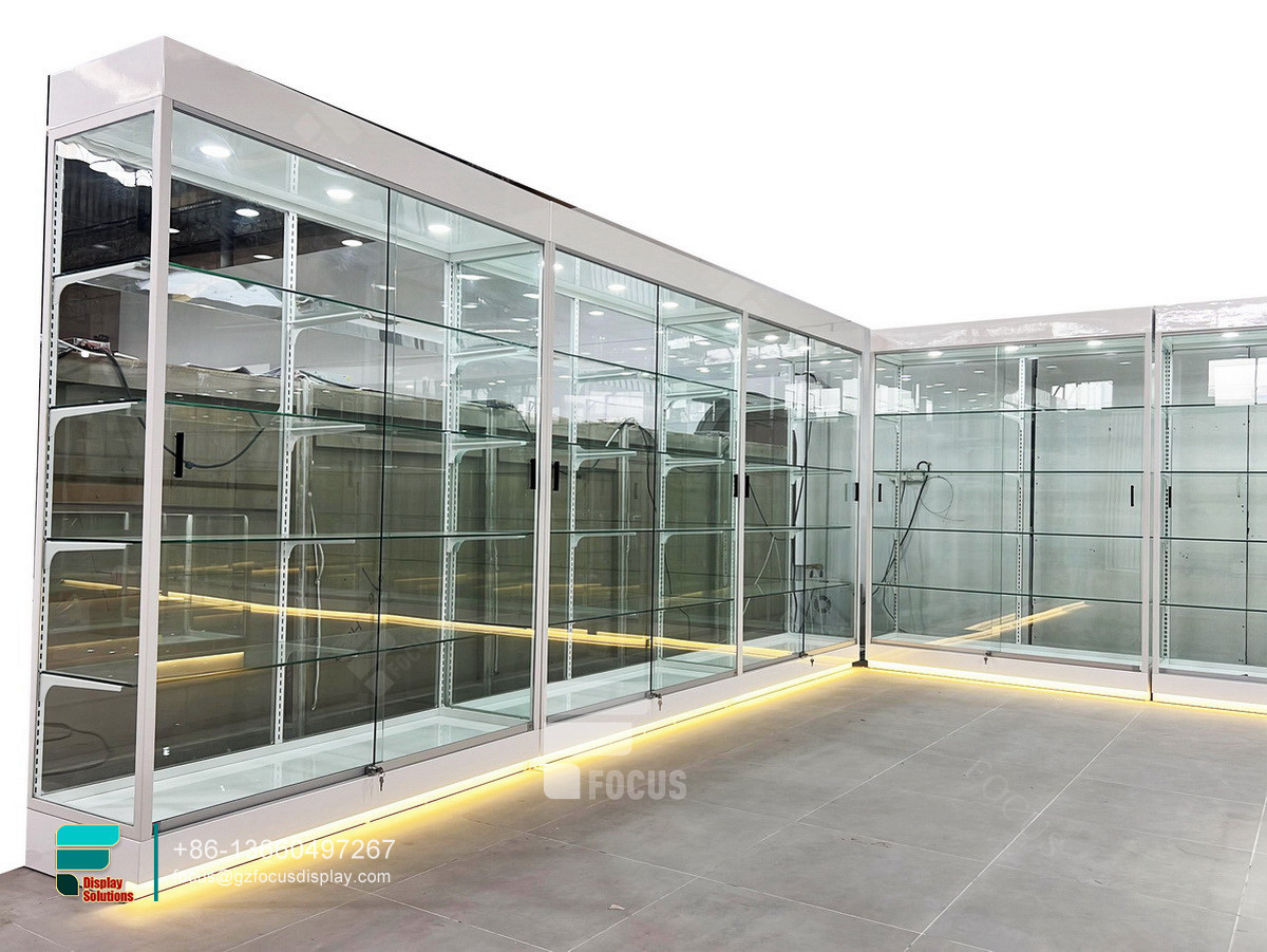 smoke shop glass display dispensary retail showcases