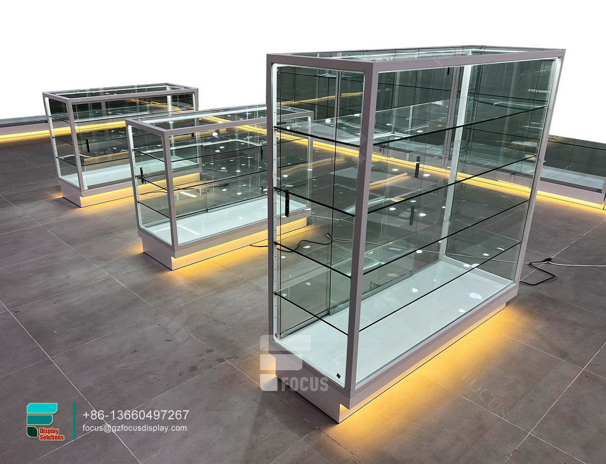 smoke shop glass display dispensary retail showcases