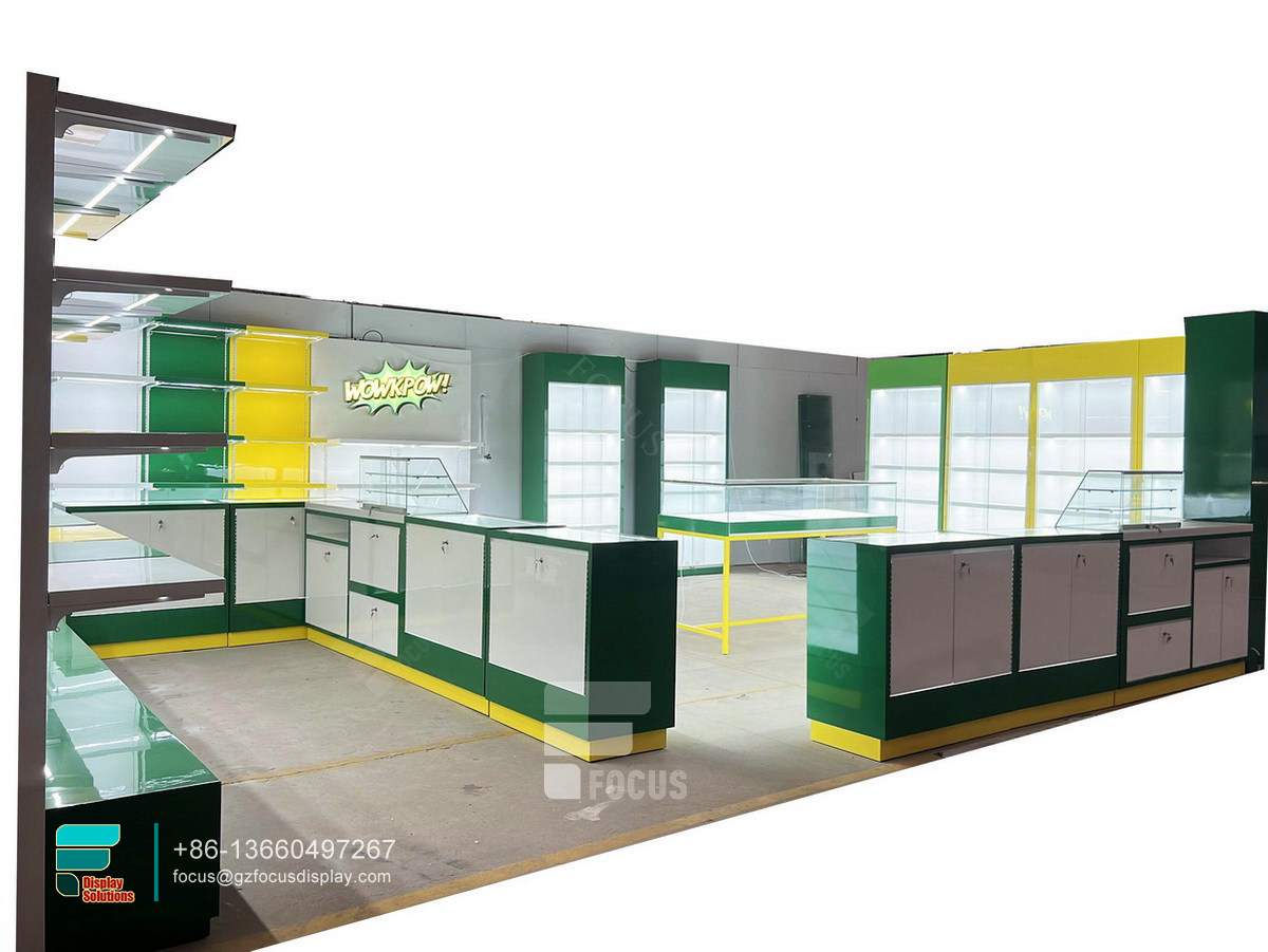 vape shop display showcase display shelf for smoke shop