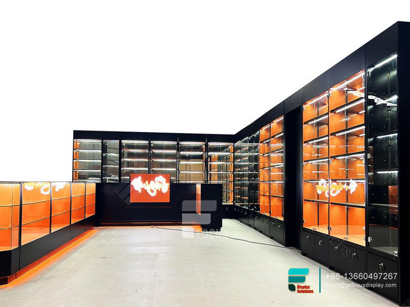 Retail Cigarette Display Showcase Display Modern Store Counter