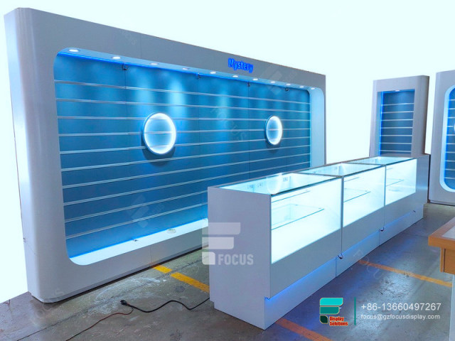 Cigarettes Shelf Glass Showcase Retail Shop Display Racks