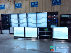 Wood Cigarette Display Glass Display Cabinet With Lock