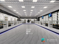 Cannabis Dispensary Displays Luxury Tall Glass Cabinet