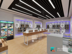 Smoke Retail Shop Display Racks Glass Wall Showcase For Shops